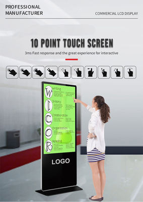 86Inch Super Besar vertikal LCD Iklan Tampilan untuk Indoor Kiosks Lantai Berdiri