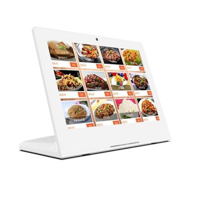 Self-Service RK3566 Processor Tablet untuk Pemesanan Restoran 13.3-Inch POE NFC RGB LED Light Bar 5MP Kamera Android 11