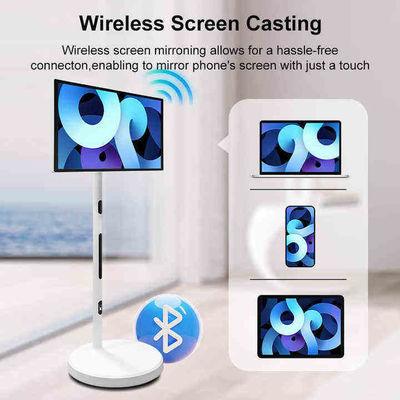 Lantai Berdiri Mobil TV Vertikal Tampilan 27 "Ajust Up Down Rollable Smart Stand By Me TV