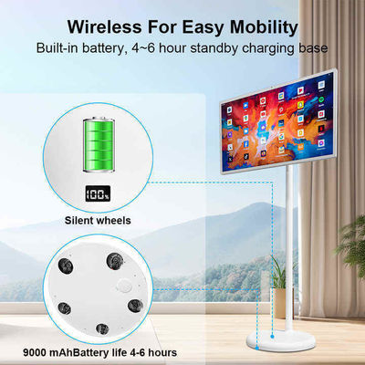 21.5Inch RK3588 Stand By Me Movable Touch Screen Monitor Lantai Berdiri Android Wireless Portable Smart TV Untuk Rumah