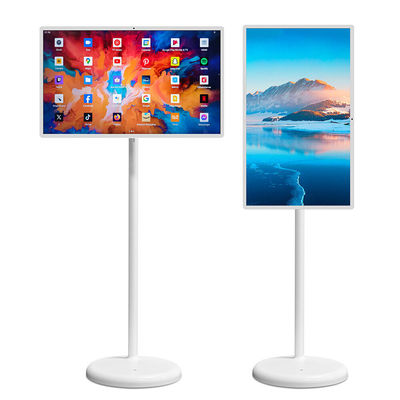 24 Inch Stand By Me TV Indoor Android 12 Iklan Digital Signage Portable Lantai Berdiri Smart TV