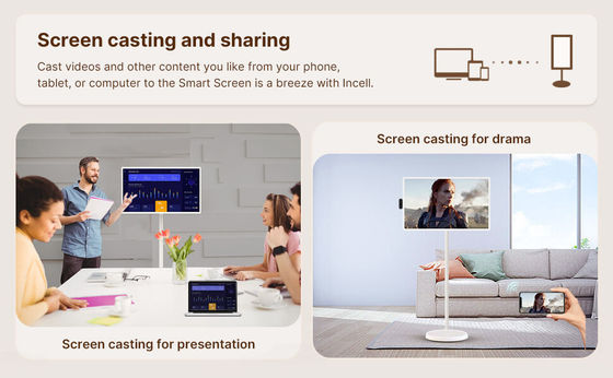 21 " Android 12 Sistem Stand By Me TV Smart Broadcast Machine Layar sentuh