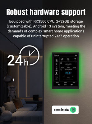 Tablet Otomatis RK3566 Quad Core Android 13 Layar Penuh 9,7 Inci untuk Kontrol Rumah Pintar