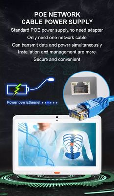 15.6 inci RK3399 POE Tablet Android yang dipasang di dinding Tablet medis PC untuk digunakan di rumah sakit