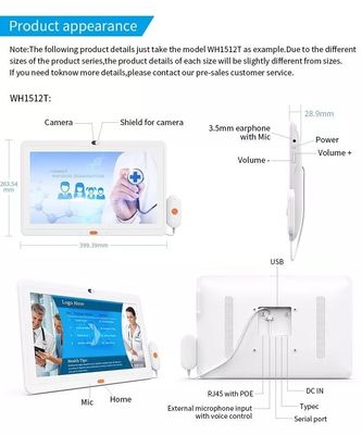 10.1Inch RK3399 CPU Tablet Rumah Sakit Berkualitas Medis