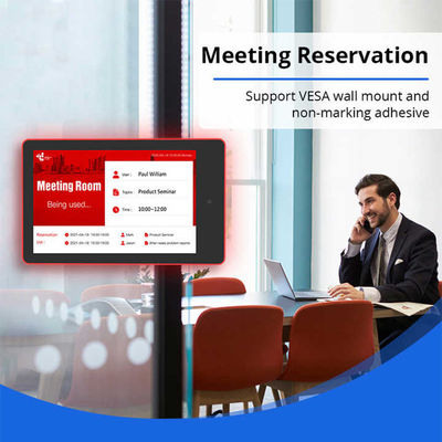 10.1 Inch Conference Room Android Tablet RK3399 NFC POE Meeting Room Scheduler Tablet PC dengan lampu led