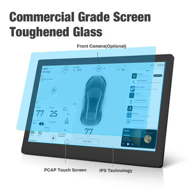 Pencahayaan Tinggi 24 Inch Wall Mounted Advertising Display RK3399 POE Android Tablet PC untuk Ritel