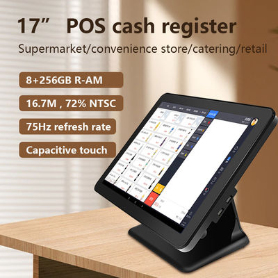 Desain Baru 17 Inci N5095 CPU Mesin POS 8+256GB Memori Besar Win10 Retail Kasir POS Terminal