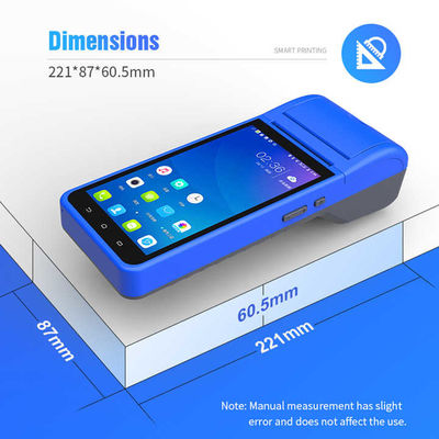 Terminal Pembayaran Seluler NFC Cerdas 5.5 Inci Mesin Pos Portabel Terminal Cerdas Genggam Cerdas dengan Printer Kamera