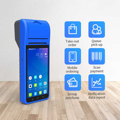 Terminal Pembayaran Seluler NFC Cerdas 5.5 Inci Mesin Pos Portabel Terminal Cerdas Genggam Cerdas dengan Printer Kamera