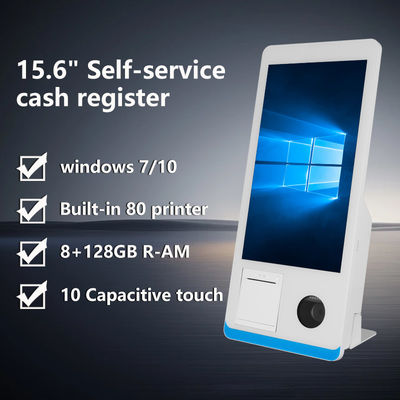 Kios Pemesanan Mandiri Restoran Win 8+128GB Kios Pembayaran Mandiri dengan Printer, Pemindai Kode QR NFC
