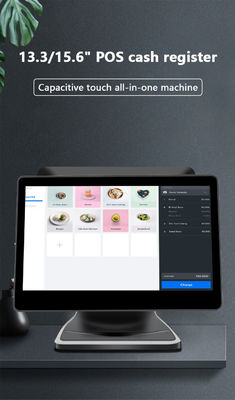 13.3/15.6Inch Dual Touch Screen POS System I3 Win System Retail Store POS Terminal dengan Base Lipat