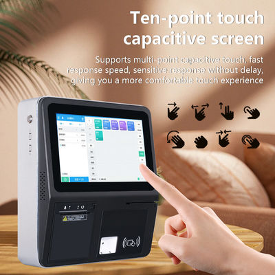 Teknologi Printer Transfer Termal Kios POS Android 11.6 Inci untuk Supermarket Restoran 4GB 32GB NFC 58mm Layar Sentuh