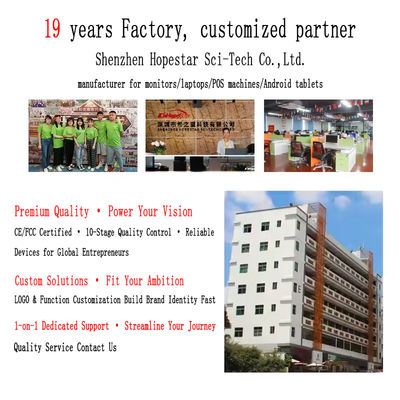 Sistem POS Makanan Cepat Saji 15.6" All in One Layar Sentuh Kasir Sistem Tampilan Dapur Printer Pesanan Terminal Pembayaran NFC QR