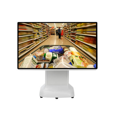 Windows Cash Register POS Machine Desain plastik gaya sederhana dan layar ganda 15,6 inci All-in-One untuk Windows