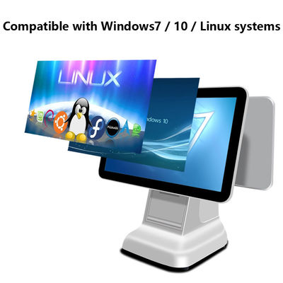 Terminal Kas Produk 15.6 Inci Android POS All in One Mini Kasir Supermarket dengan Keluaran Printer Warna