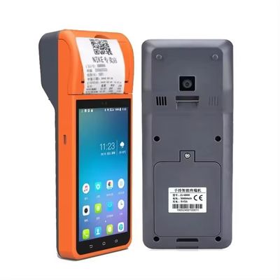 5.5" Sistem POS Android genggam Mesin Daftar Kasus Layar Sentuh Terminal POS Ponsel WiFi USB NFC Pembayaran untuk Retail Biru