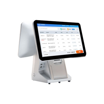 Win7/10 Android Kompatibel Monitor Sistem POS Layar Ganda 15,6 Inci Monitor Sentuh IPS Tahan Lama untuk Supermarket Restoran