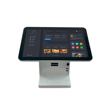 Mesin POS Android Pemesanan Restoran dengan Layar Ganda 15,6 Inci dan CPU Intel Celeron J1900