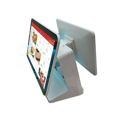Mesin POS Android Pemesanan Restoran dengan Layar Ganda 15,6 Inci dan CPU Intel Celeron J1900