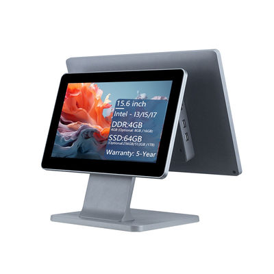 4GB DDR3 Memory 15.6 Inch Point of Sale POS Terminal untuk Restoran All in One Touch POS Machine Windows POS Systems