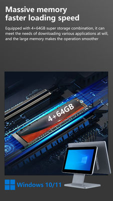 4GB DDR3 Memory 15.6 Inch Point of Sale POS Terminal untuk Restoran All in One Touch POS Machine Win POS Systems