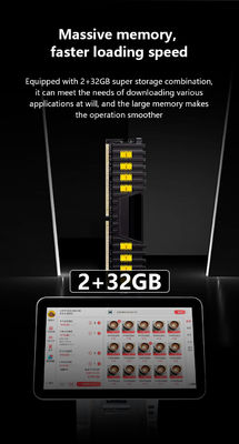 Sistem POS All-in-One Layar Ganda Sentuh Kapasitif untuk Restoran Wifi Kasir dan Kapasitas Hard Disk 32GB