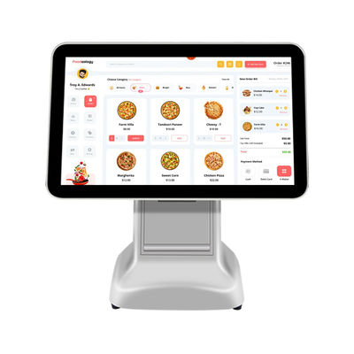 All in One Core White USB3.0 Interface Scanner Check Cash Register Pos Terminal System dengan Printer 80mm dan LCD 15,6 inci