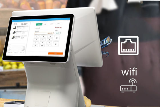 DDR3 2G Memory 15.6 Inch Desk Touch Screen Self Ordering Payment Kiosk untuk pembayaran tanpa uang tunai dan restoran