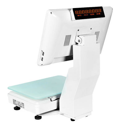 15.4 Inch Dual Screen Win Touch All in One Scale Weighing POS Supermarket Hotel's Ultimate POS Solution dengan WIFI/BT