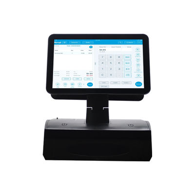 OEM ODM 15.6Inch Dual Screen Win7 Pos Cash Register N2840 Cpu 2+32GB Desktop POS Terminal dengan Printer 58mm,Keyboard