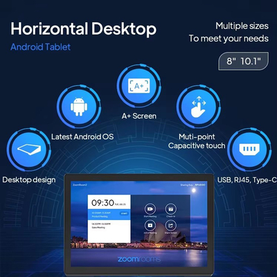 Komputer PC tablet Android desktop horizontal 10.1 inci Layar sentuh RJ45 POE power Pembaca NFC Bisnis industri depan hotel restoran Toko ritel penggunaan meja