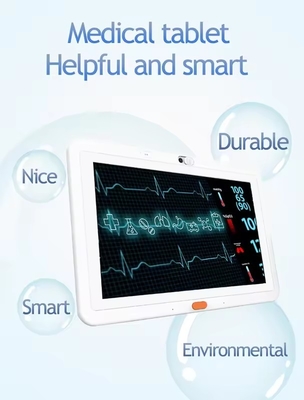 Dinding mount 13.3 inci perawatan medis android tablet pc Layar sentuh wifi 4G POE NFC fungsi panggilan untuk klinik rumah sakit