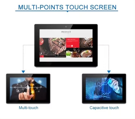 Tampilan poster komersial yang dipasang di dinding 10,1 inci Digital signage android tablet pc POE NFC Kamera Layar sentuh untuk pusat perbelanjaan