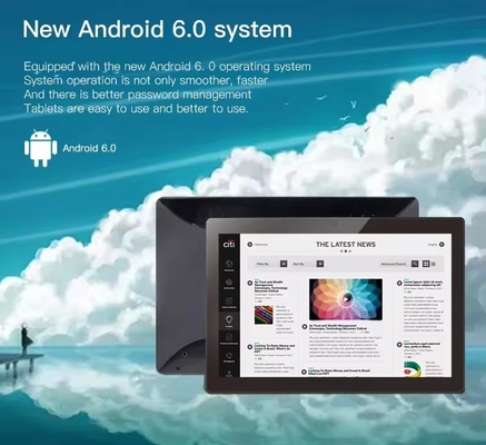Tampilan poster komersial yang dipasang di dinding 10,1 inci Digital signage android tablet pc POE NFC Kamera Layar sentuh untuk pusat perbelanjaan