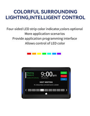 10.1inch Wall Mounted Android Tablet PC dengan LED Light Bar dan RK3566 Quad Core untuk Conference Display