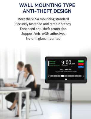10.1inch Wall Mounted Android Tablet PC dengan LED Light Bar dan RK3566 Quad Core untuk Conference Display