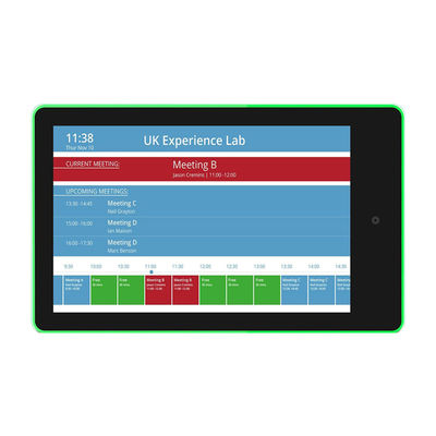 15.6 Inci Wall Mount Android Tablet PC dengan RK3566 Quad Core LED Light Bar untuk Pemesanan Ruang Konferensi