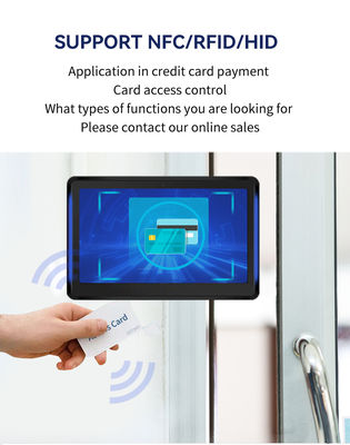 Tablet PC Android POE 15,6 inci yang dipasang di dinding RK3566 dengan lampu LED untuk sistem pemesanan ruang konferensi