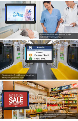 Tablet PC Android POE 15,6 inci yang dipasang di dinding RK3566 dengan lampu LED untuk sistem pemesanan ruang konferensi
