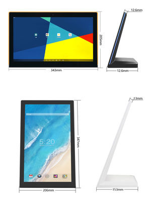 8 inci bentuk L kios bisnis layar sentuh android tablet pc layanan pelanggan umpan balik untuk restoran hotel