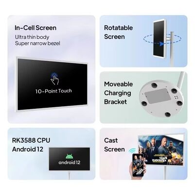 Papan Menu Digital Wall Mount 24 inci dengan Platform Android RK3566 untuk Restoran dan Kafe