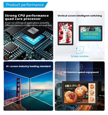 Papan Menu Digital Wall Mount 24 inci dengan Platform Android RK3566 untuk Restoran dan Kafe