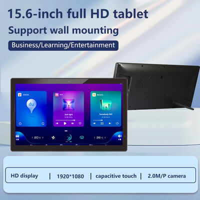 Tablet PC OS Windows 10 IPS 1080p 15,6 inci yang dipasang di dinding POE NFC RJ45 Wi-Fi Layar sentuh tampilan iklan bisnis