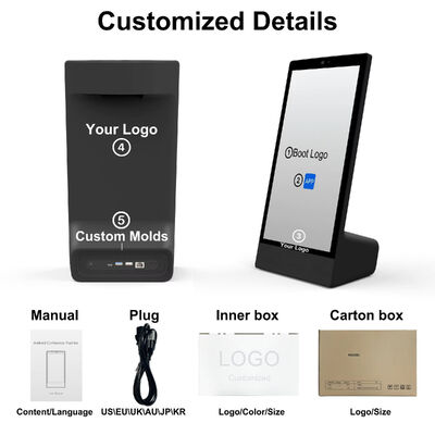 Desktop tipe L 15,6 inci 1920x1080 android 15 tablet pc Wi-Fi NFC Layar sentuh kapasitif 10000mah Octa Core untuk pemesanan makanan cepat saji dengan speaker