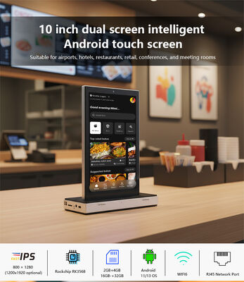 10,1 inci layar ganda desktop android all in one layar sentuh 4G tablet pc Wi-Fi POE power restoran pemesanan kiosk