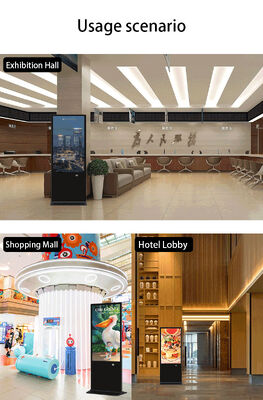 43 Inch Floor Standing Digital Signage LCD Advertising Displays Touch Screen Smart Kiosk Poster Player untuk Pusat Perbelanjaan