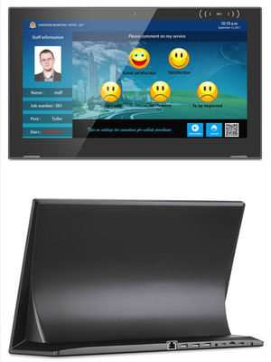 Desktop android tablet pc pos NFC 17,3 inci 15,6 inci kios iklan IPS HD display