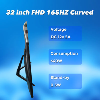 FCC 165HZ 350cd/M2 Gaming Desktop Monitor Usd Hdmi DP Untuk Internet Cafe