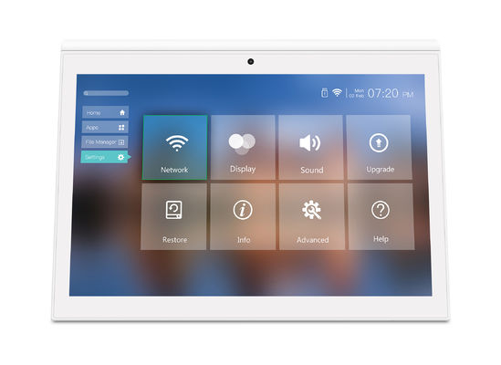 Tablet Android 10 inci dengan layar ganda RK3288 Desktop POE Advertising Tablet PC